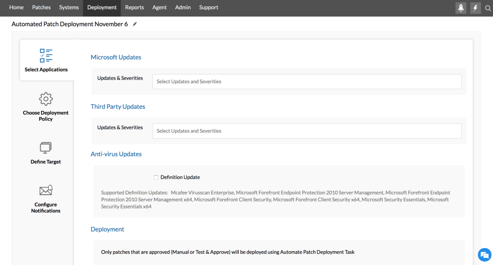 screenshot of ManageEngine Patch Manager Plus